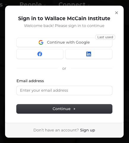 Single sign-on with Google, LinkedIn, and email authentication